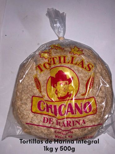 Tortillas de harina Integrales 1kg y 500g