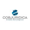 Blue and gray abstract logo with 'COBEJURIDICA' text.