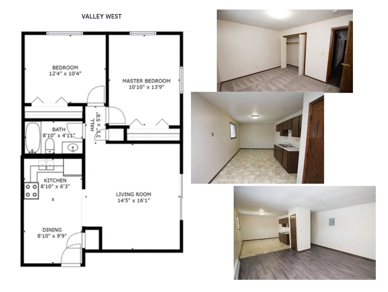 Valley West Apartments have great layouts!