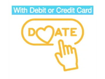Donate using debit or credit card.