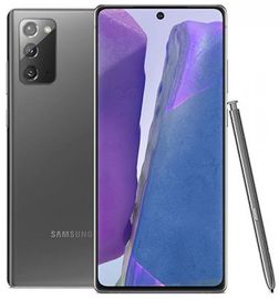 Samsung smartphone with stylus in gray color.