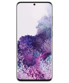 Front view of a modern smartphone with a floral-themed wallpaper.