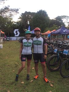 Kate & Esteban before a 24 hour MTB race.