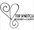Elegant logo for Top Knotch Weddings &amp; Events.