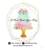 Elegant floral cake stand with colorful flowers and a motivational quote.