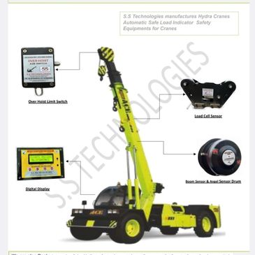 hydra crane safe load indicator safety device SLI. Load moment indicator hydra crane 