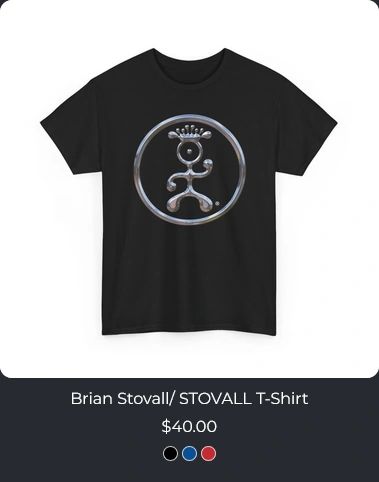 Brian Stovall, Spinergize Records, Gaia Transmissions, Fan Gear, T Shirt