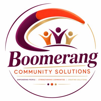 Boomerang Community Solutions logo with vibrant colors.