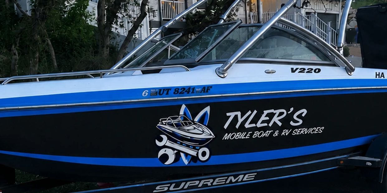 Tyler's Boats on the water service boat