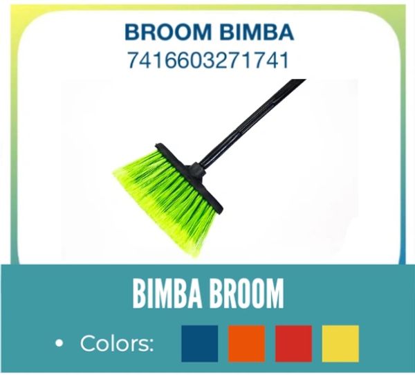 Escoba Bimba FIORI liviana fibra ecológica de limpieza diaria, mayorista escobas para distribuidores