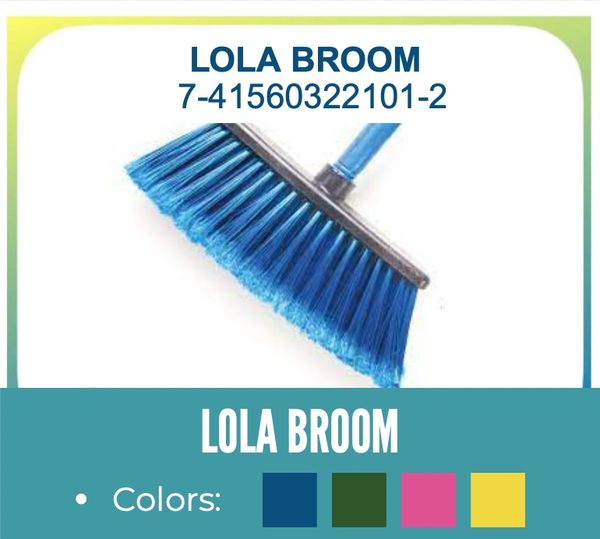Escoba Lola tradicional FIORI sostenible, mayorista de escobas para brokers en, Colombia y Caribe