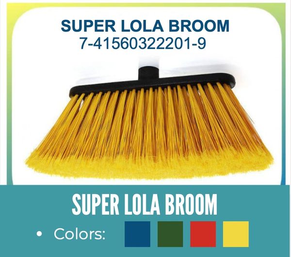 Escoba Super Lola FIORI formato de fibra de algodón de limpieza comercial, exportación mayorista