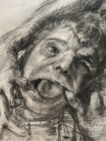 Self portrait while making a silly face.