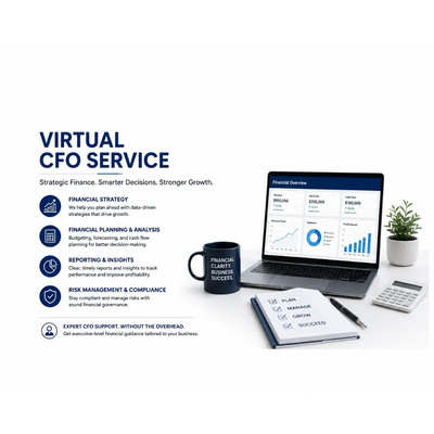 Virtual CFO service offering strategic finance and expert support for business growth.