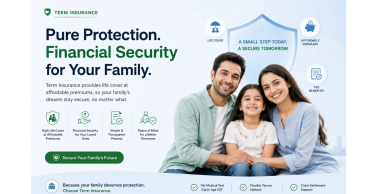 Family secured with term insurance for financial protection and peace of mind.
