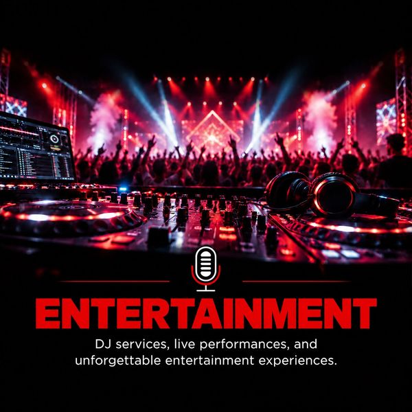 DJ entertainment with live crowd and vibrant lights.