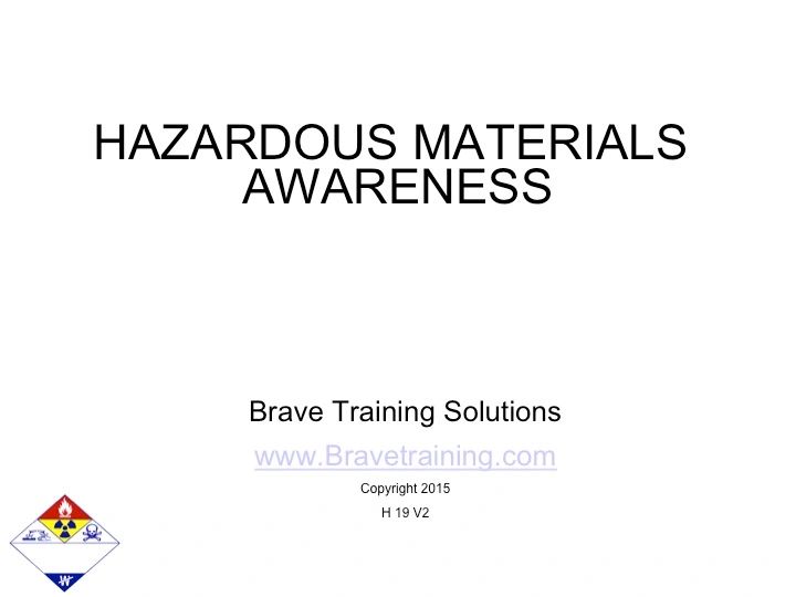 HAZMAT AWARENESS