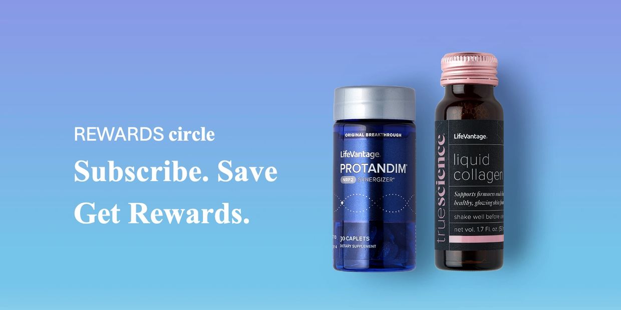 LifeVantage supplements with a rewards subscription offer.