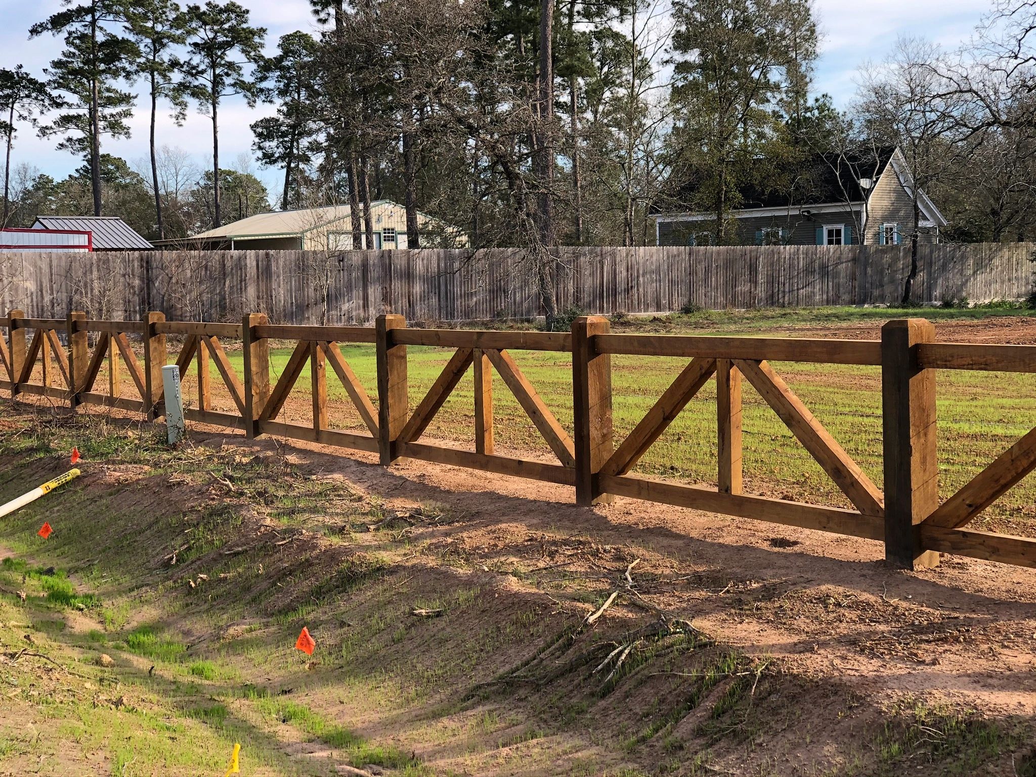 Ranch rail fencing in conroe, TX