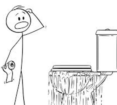 toilet is overflowing and the man looks scared as hell he needs to call JDR plumbing fix it 