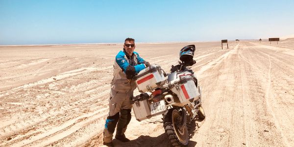 A quick break on the skeleton coast in Namibia