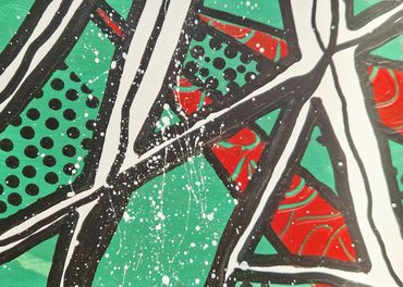 Feed Palestine abstract artwork 