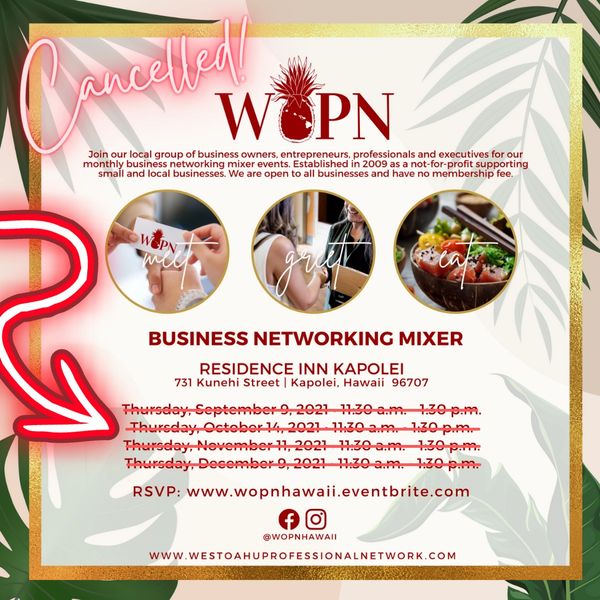 west oahu professional network monthly business networking events mixers small biz entrepreneur
