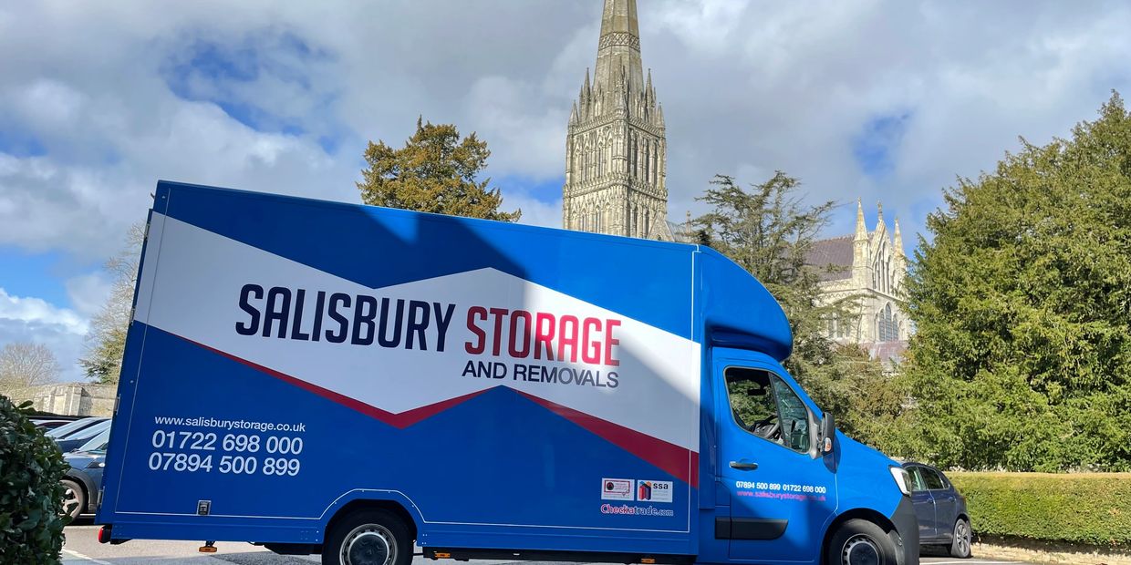 Our newest 3.5 ton removals truck in Salisbury Close.