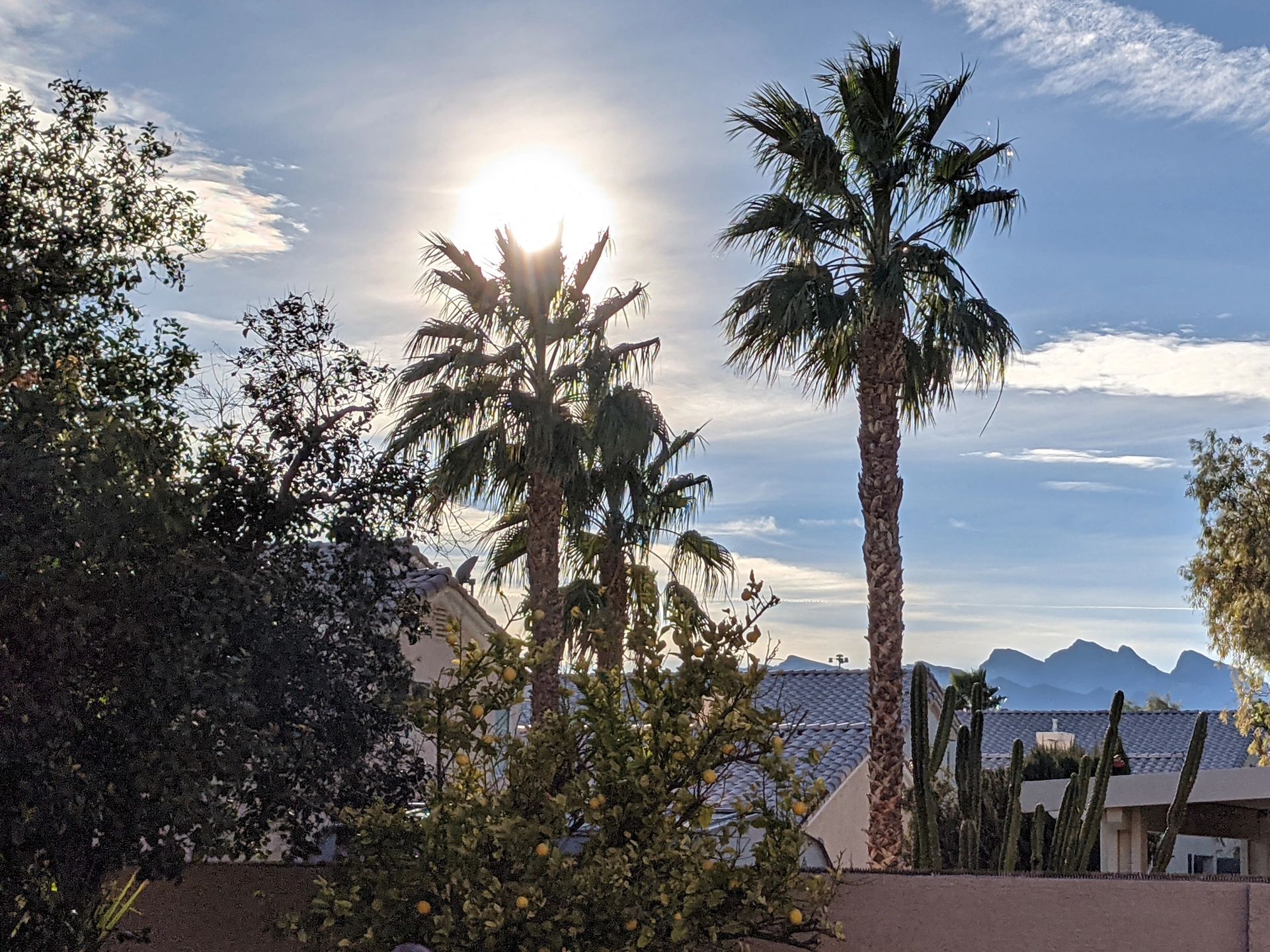 The view from home, to the Vegas mountains