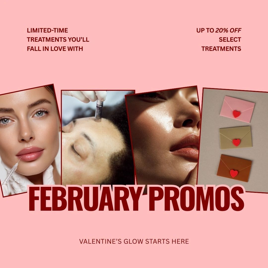 February promotions on select beauty treatments with up to 20% off.