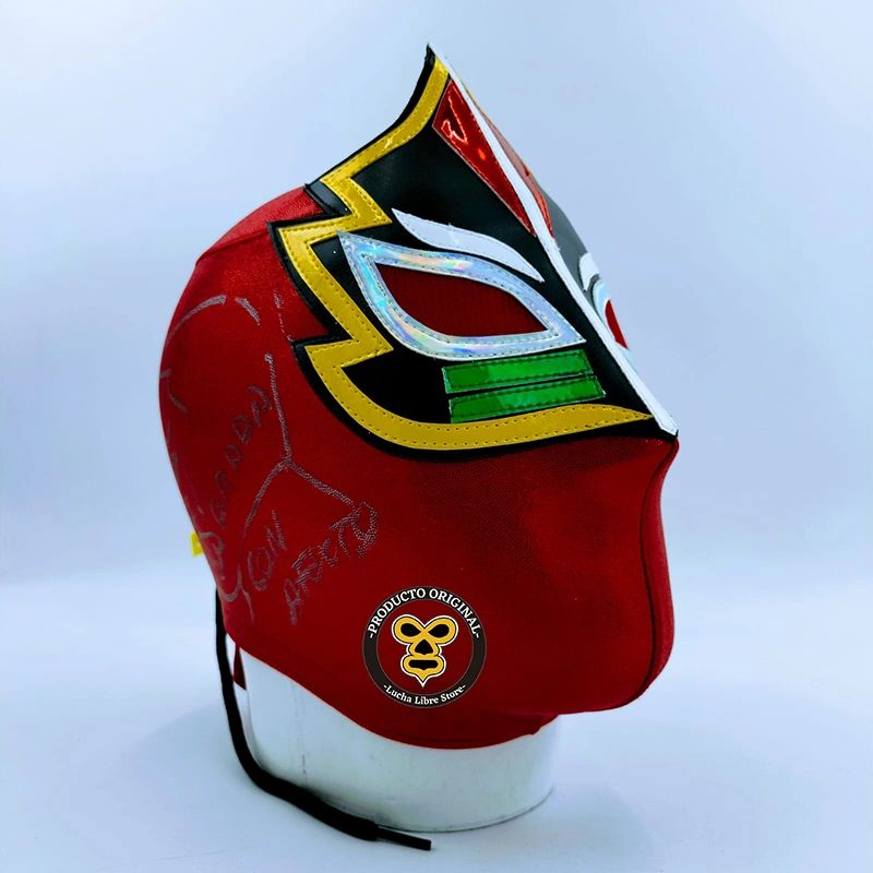 Máscara Sagrada Con Autógrafo Máscara De Licra Un Poco Reducida Para Adulto