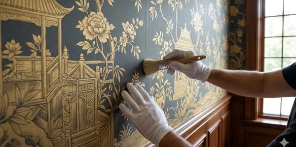 Mural install. Grasscloth install. High end paper install. 