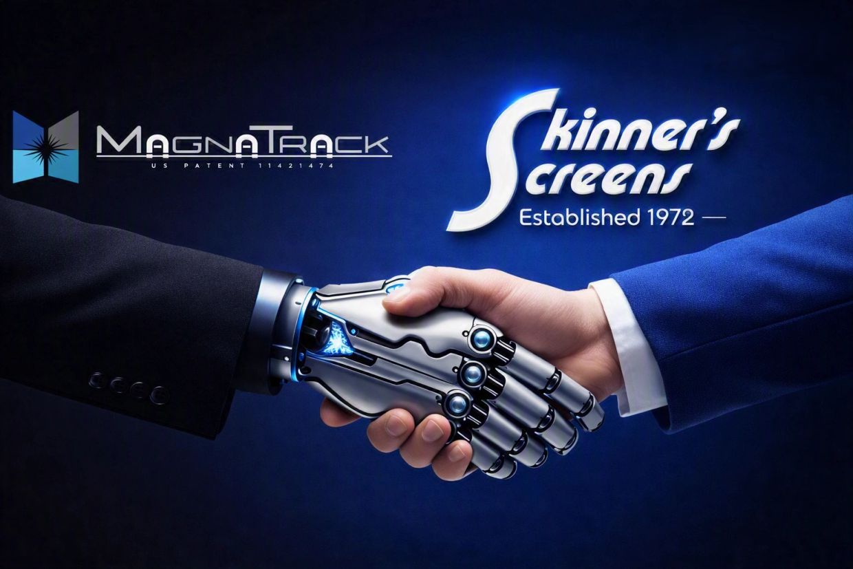 Skinner's Custom Screens and MagnaTrack join to bring automated roller shade solutions to your back porch