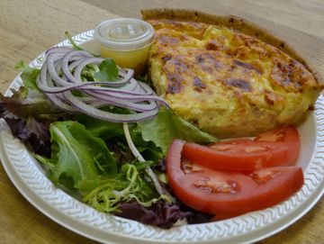 Quiche
German Onion quiche, lorraine or Zucchini Spinach