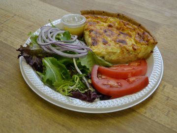 Quiche
German Onion quiche, lorraine or Zucchini Spinach