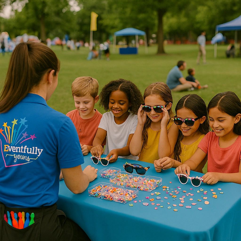 Hands on crafts stations for parties, company picnics, and community events in in Charlotte, NC