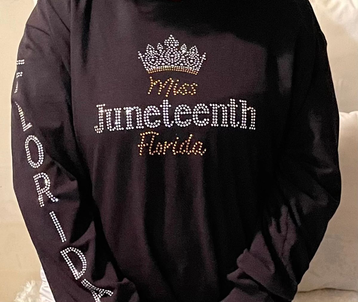 Juneteenth Flag Rhinestone Mega Bling Shirt - Bring Your Ideas