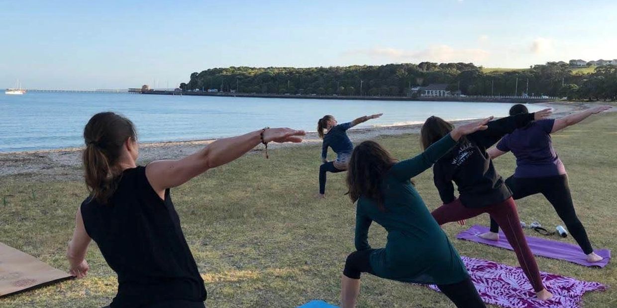 Yoga at the beach Auckland