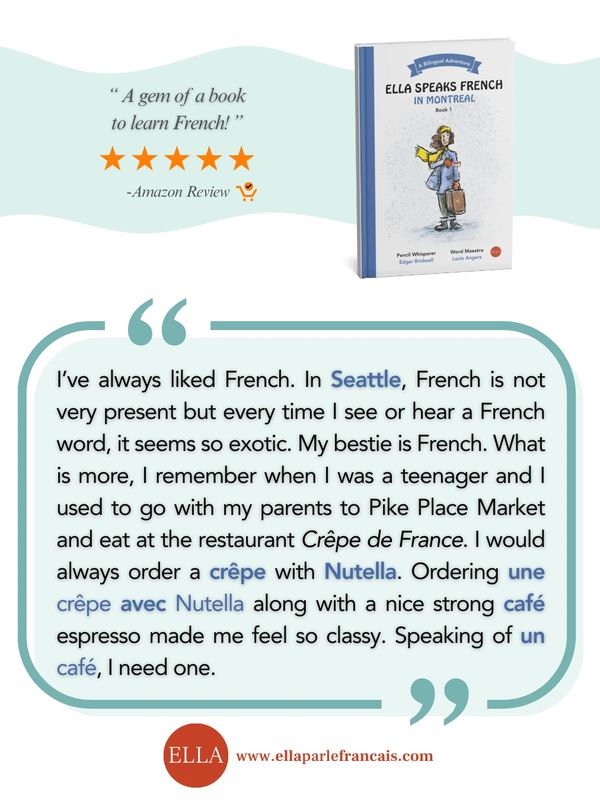 Critique positive d'un livre pour apprendre le français à Seattle.