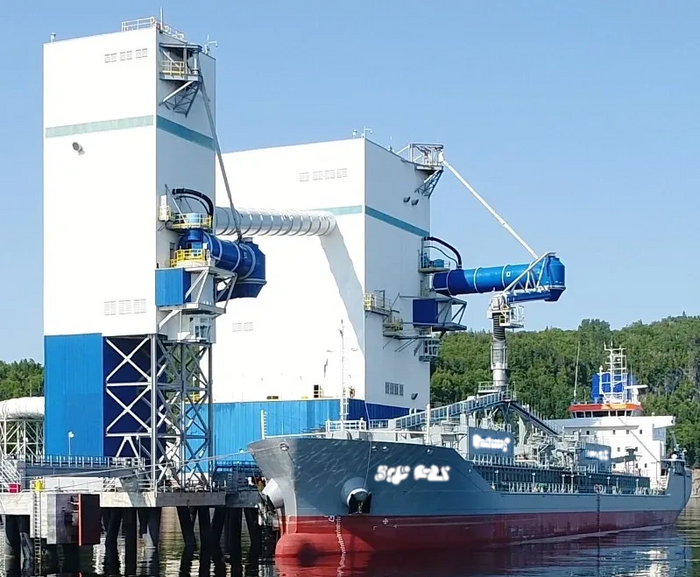 Ship loading in progress