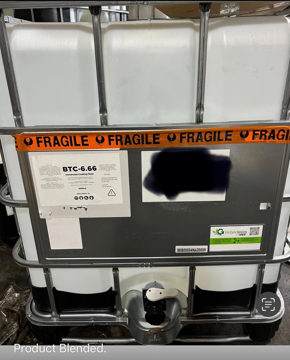 1000ltrs - BTC-666 Single Phase Immersion Fluid