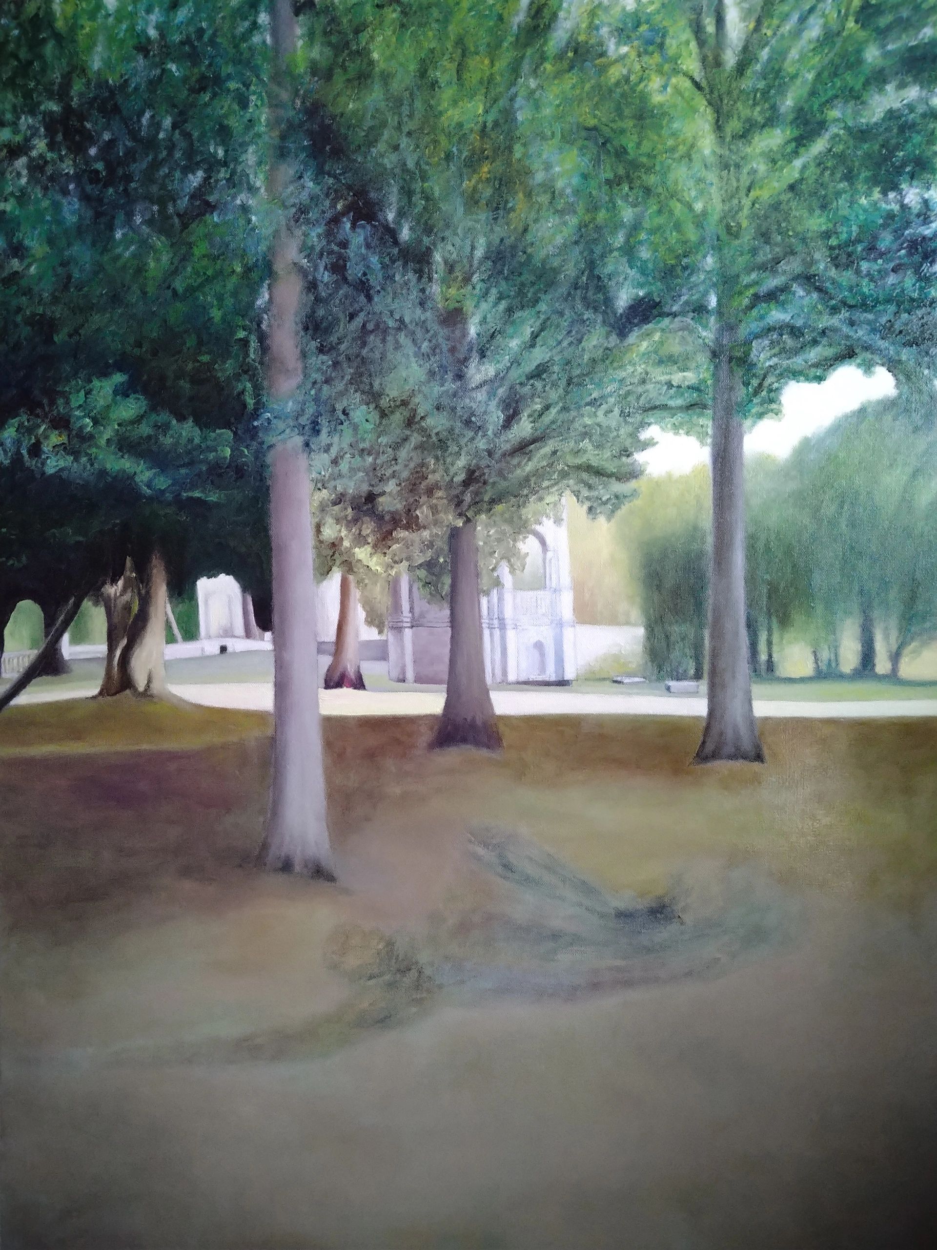 Woodland and garden area based on Copped Hall, Epping, London.