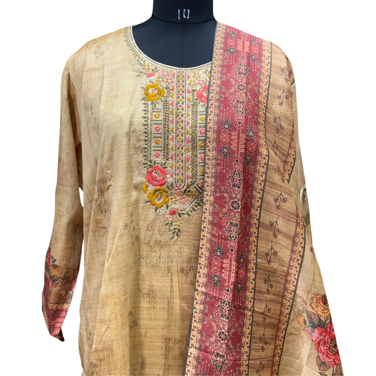 Rs 8850 Nureh The Silk [S-29] Silk Shirt Trouser Chiffon Duppata 3pc