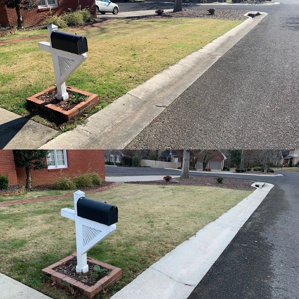 Before & After Curb Cleaning