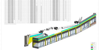 Façade modeling and documentation using Revit and Dynamo scripting.