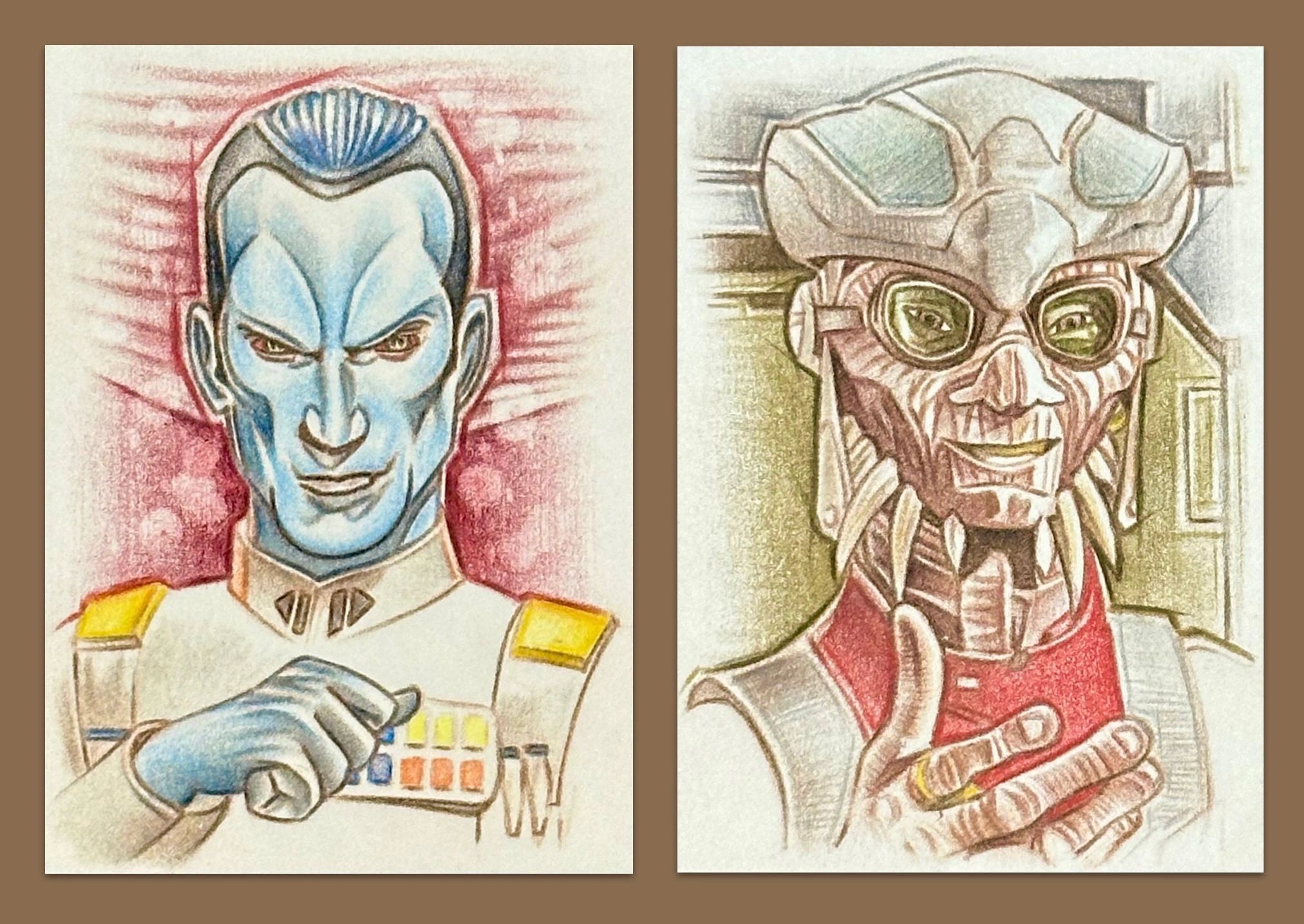 Trading card illustration