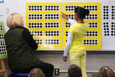Teacher using the primary Numeracy Intervention Program