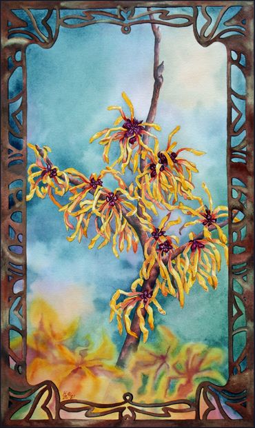 WITCH HAZEL
2021 
11.5 x 19.5 Original in an upcycled frame: $310