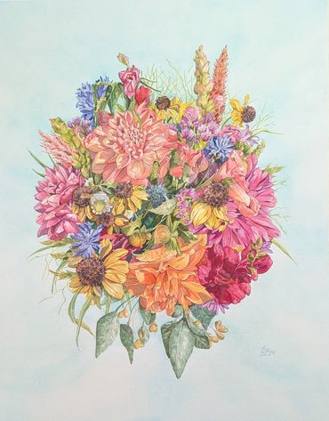 Wedding Bouquet for Hana Omodt
Original Watercolor