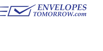 Logo for EnvelopesTomorrow.com with a checkmark and envelope icon.